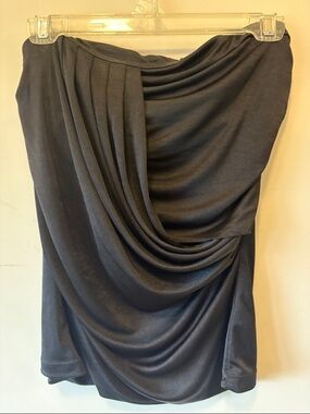 Express Draped Strapless Top in Black